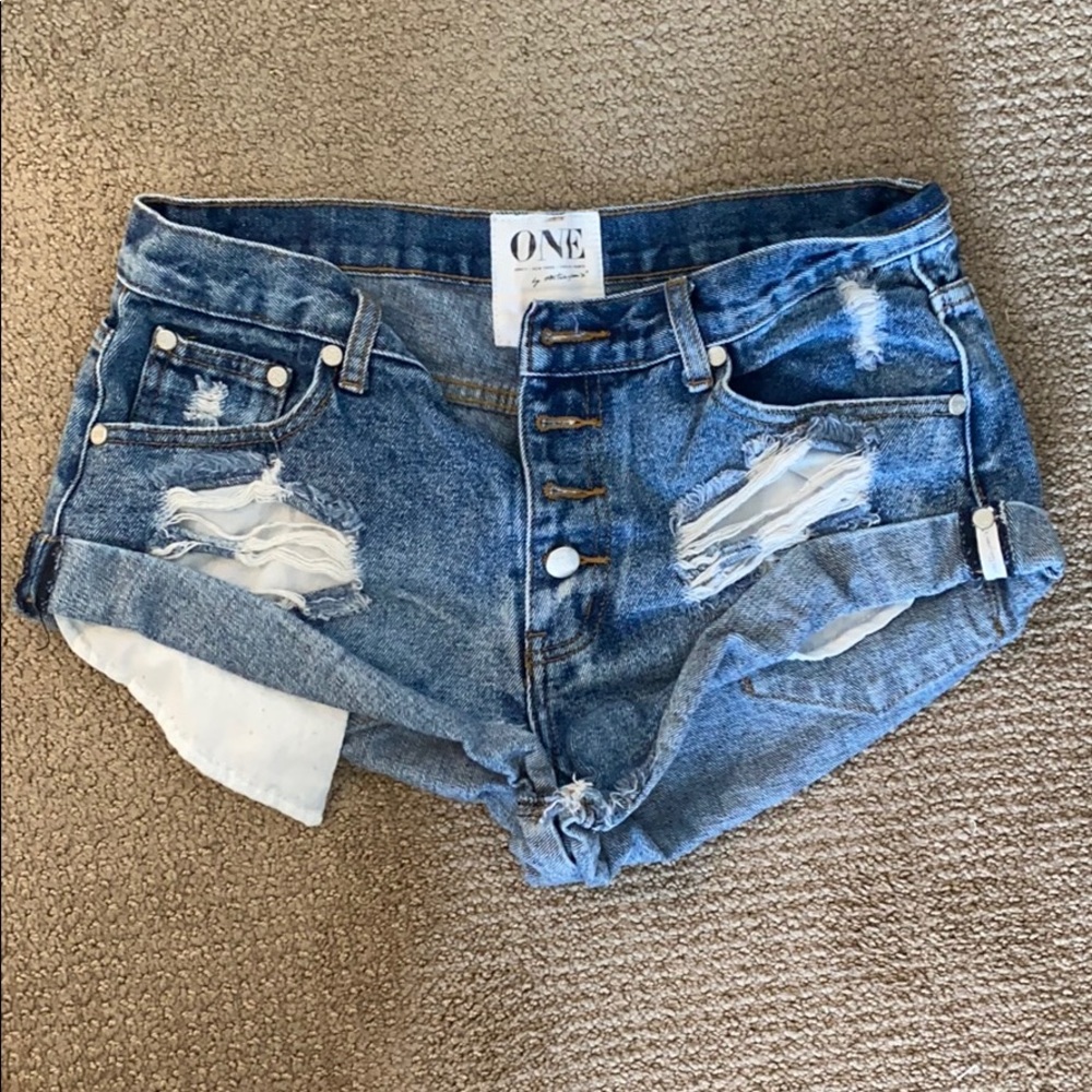Denim shorts